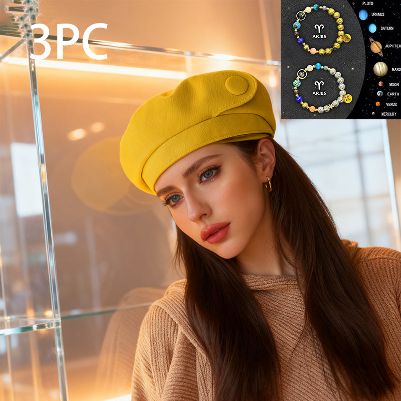 A British-style Casual Painter Hat That Is Versatile And Can Show Off Your Face