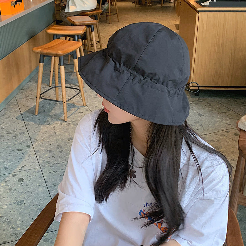 Slimming Drawstring Elastic Sun Hat For Sun Protection