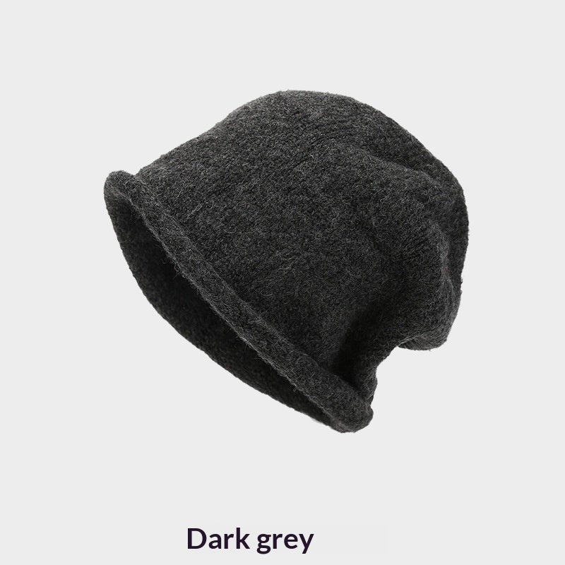 Womens Autumnwinter Beanie With Rolled Brim For Warmth