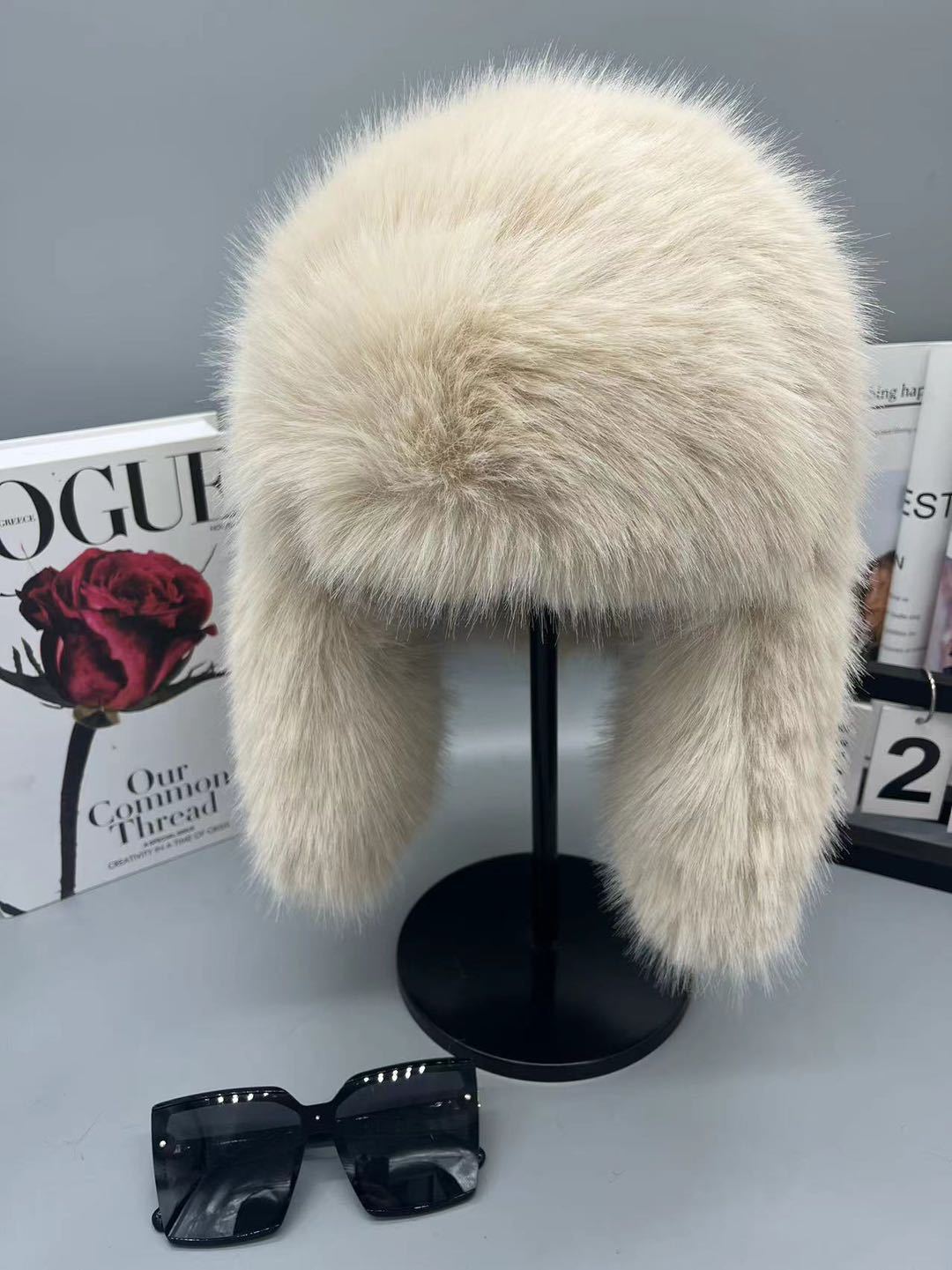 New Autumn And Winter Plush Imitation Fox Fur Hat