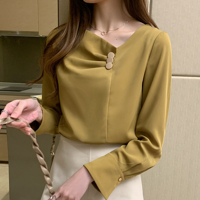 New Trendy - All-match Long-sleeved Chiffon
