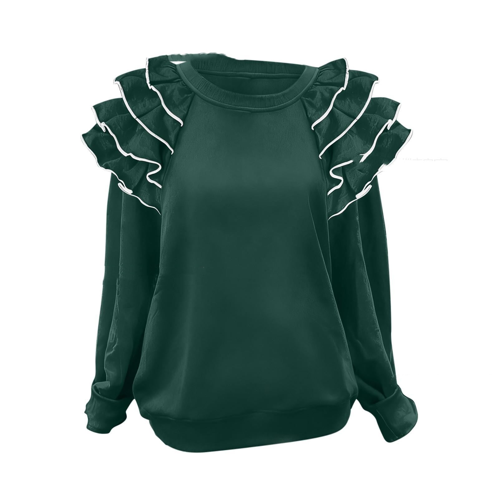 Comfortable And Slimming Ruffle Top For Women