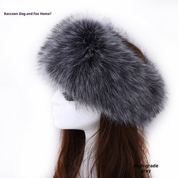 Elastic Faux Fur Fox Fur Headband For Women