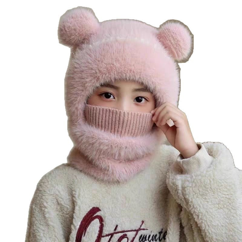 Childrens Wool Windproof Earflap And Insulated Hooded Hat
