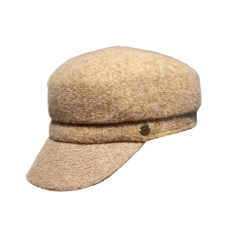 All-season Wool Beret For Fall And Winter
