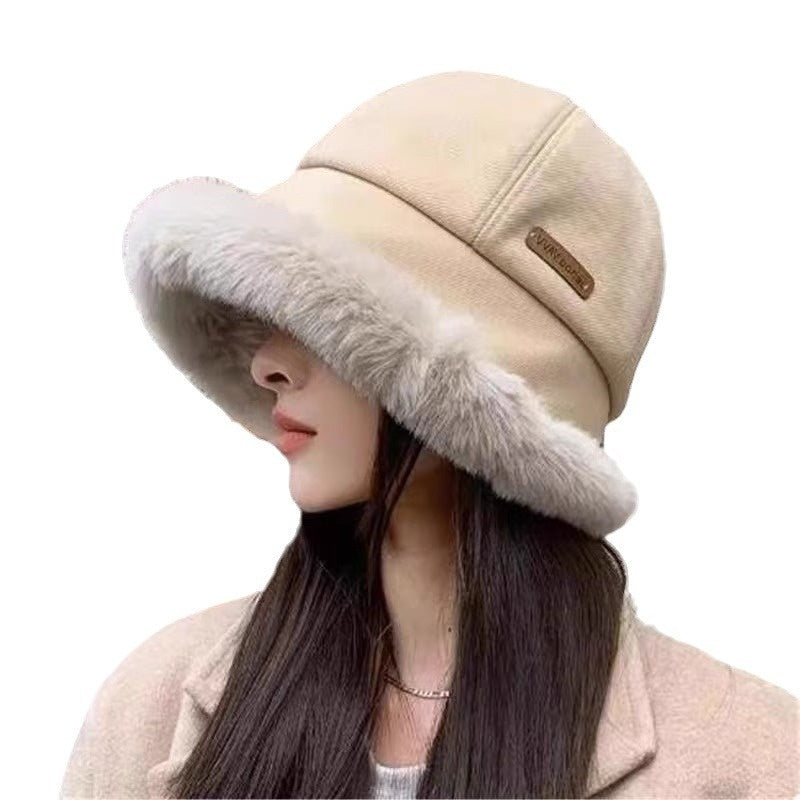 Women's Velvet Warm Autumn And Winter Fisherman Hat