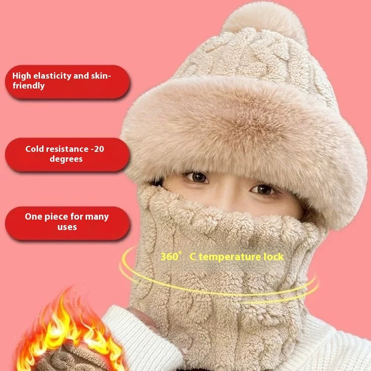 Pullover Hat Scarf Integrated All-match Electric Car Cycling Warm Artifact Windproof Neck Protection