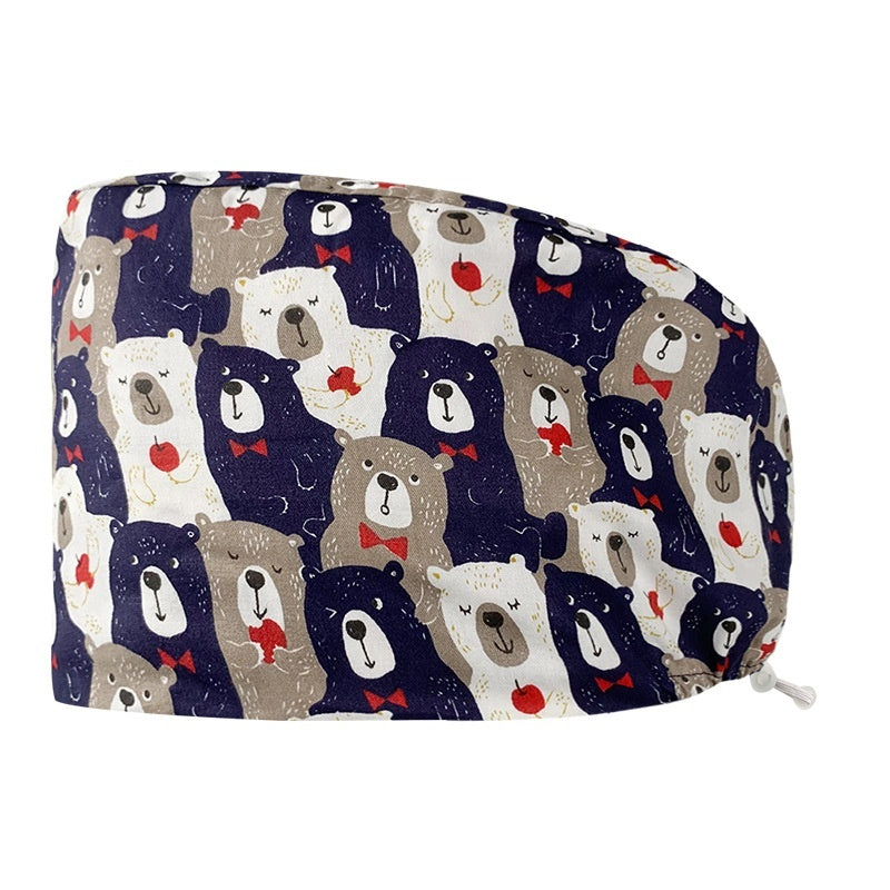 Multicolor Cartoon Nurse Hat Doctor Anti-hair Loss