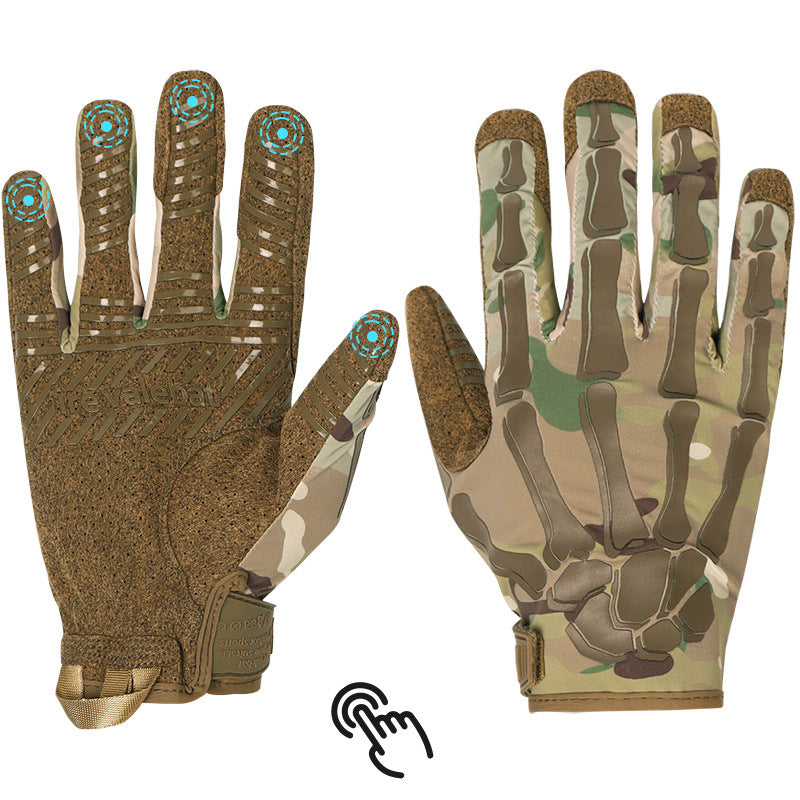 Ice Silk Non-slip Sun-proof And Breathable Full Finger Touch Screen Tactical Gloves