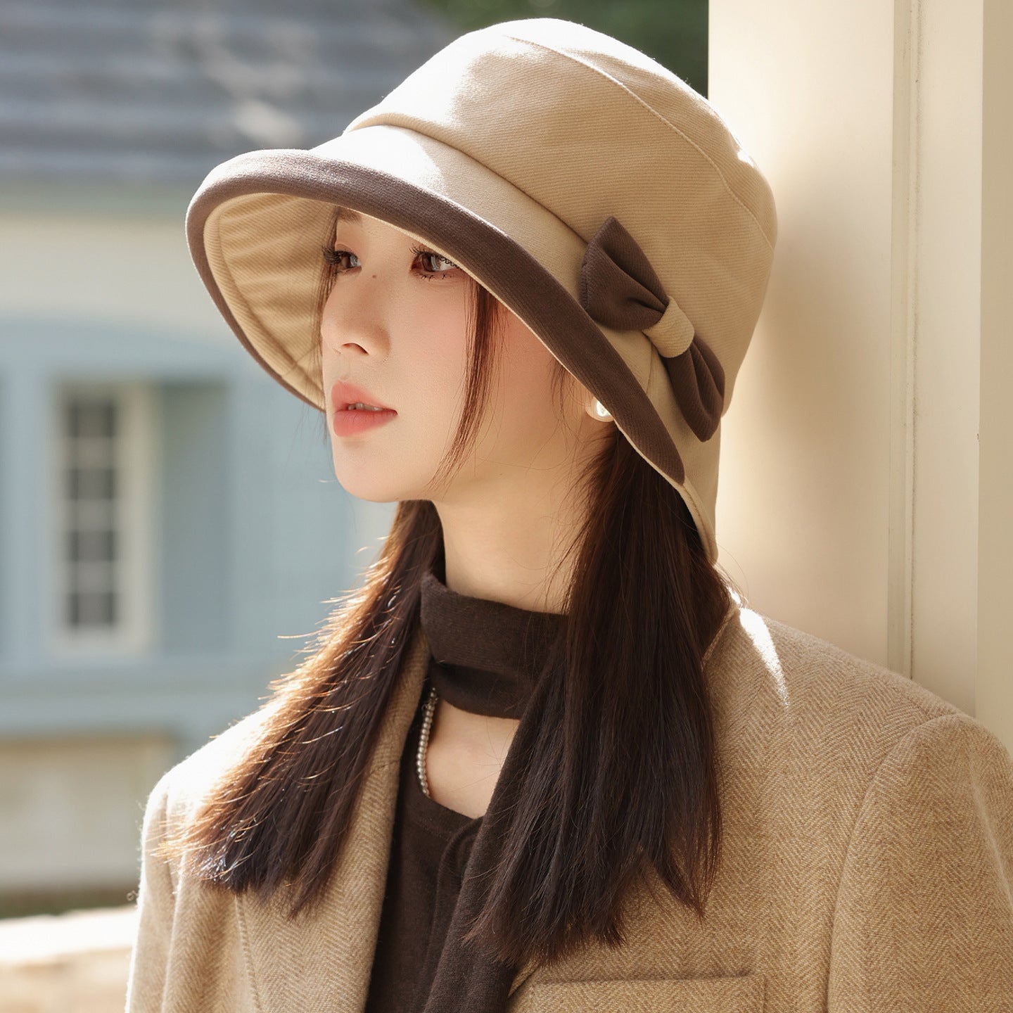 Autumn And Winter New Bow Hat For Women