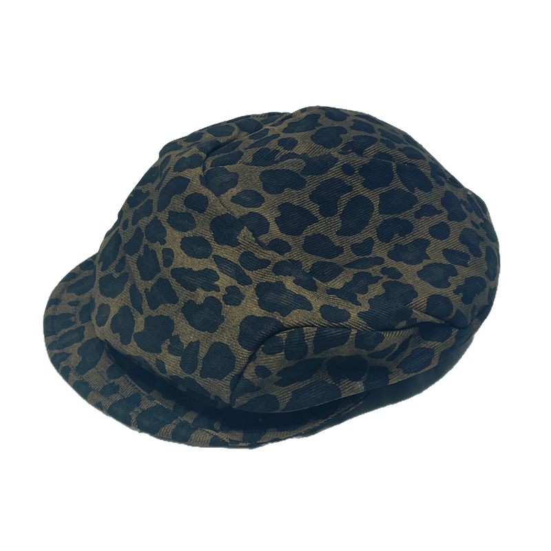 American-style Retro Chic Leopard-print Beret For Women