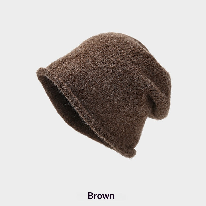 Womens Autumnwinter Beanie With Rolled Brim For Warmth
