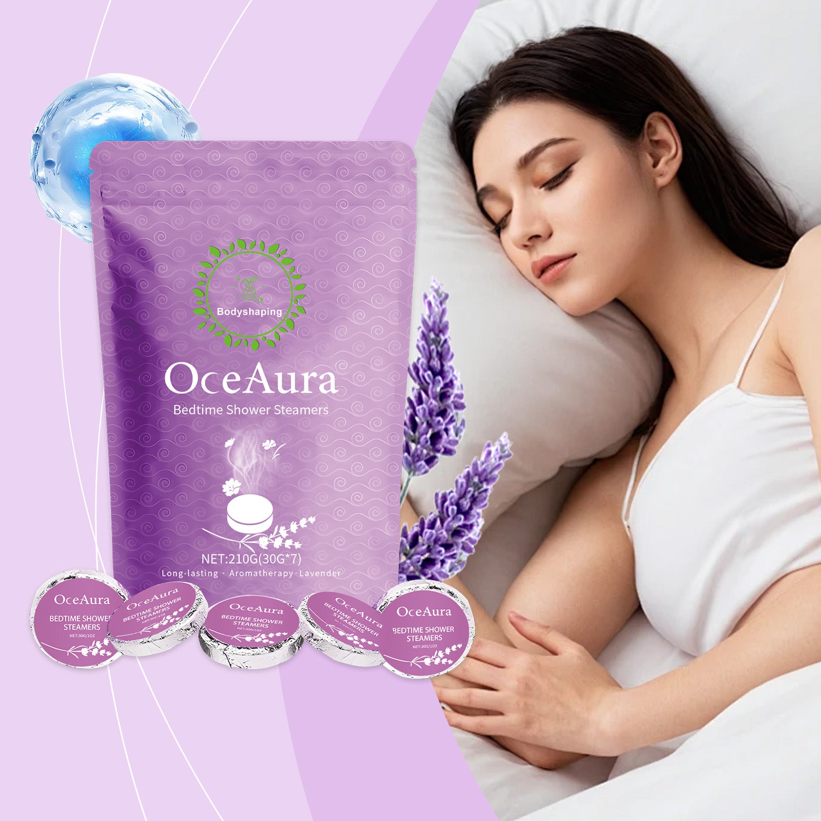 Shower Aromatherapy Sheet -Relieve Physical Discomfort - Gentle Cleansing, and Moisturizing Skin Fragrance