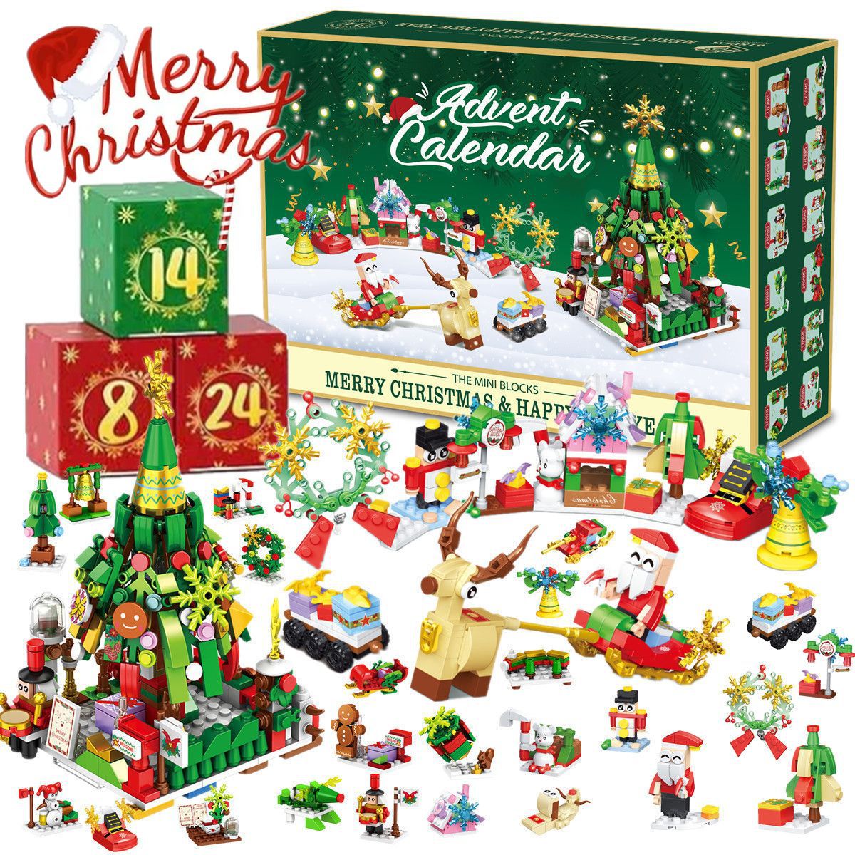 Christmas Tree Building Blocks -Christmas Blind Box Christmas Gifts
