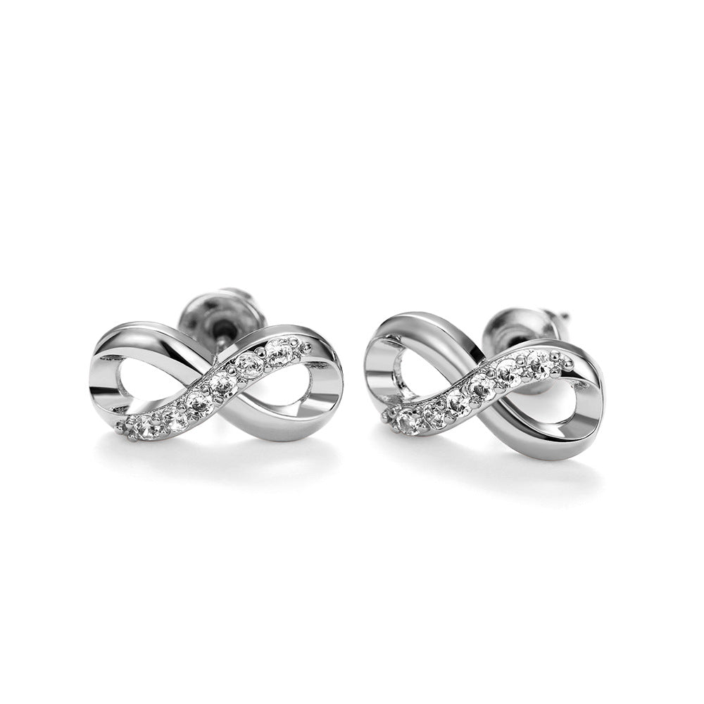 8-word Eternal Symbol Valentine's Day Stud Earrings