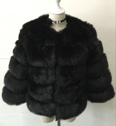 S-3XL Mink Coats  - Women Winter New Fashion FAUX Fur Coat  - Elegant Thick Warm Outerwear  - Fake Fur Jacket Chaquetas Mujer