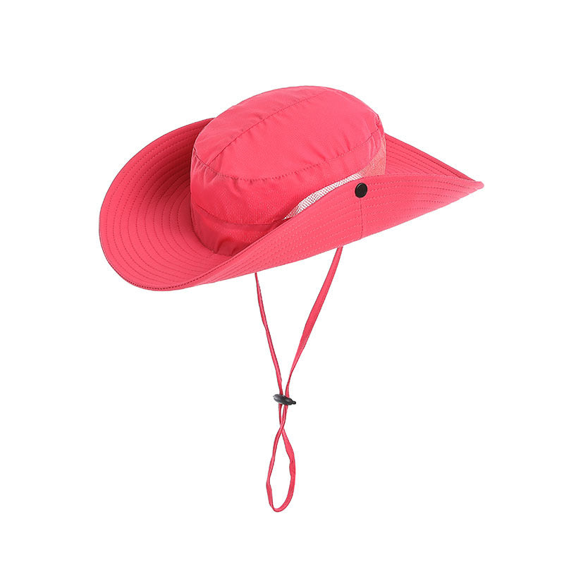 Bucket Hat Women's Summer Outdoor Sun Hat Exposed Ponytail Sun Hat Sun Protection Hat