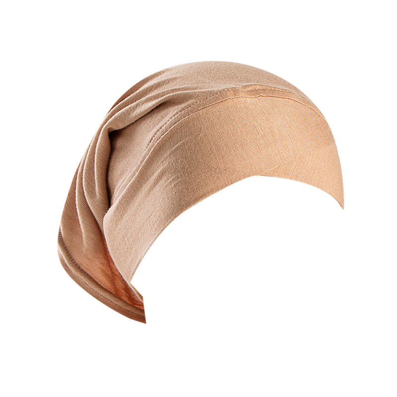 Womens Solid-Color Versatile Headscarf Hat