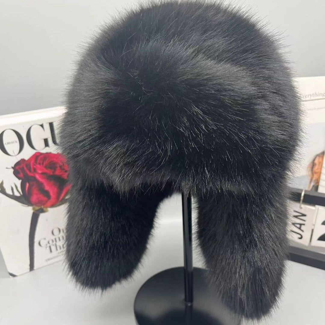 New Autumn And Winter Plush Imitation Fox Fur Hat