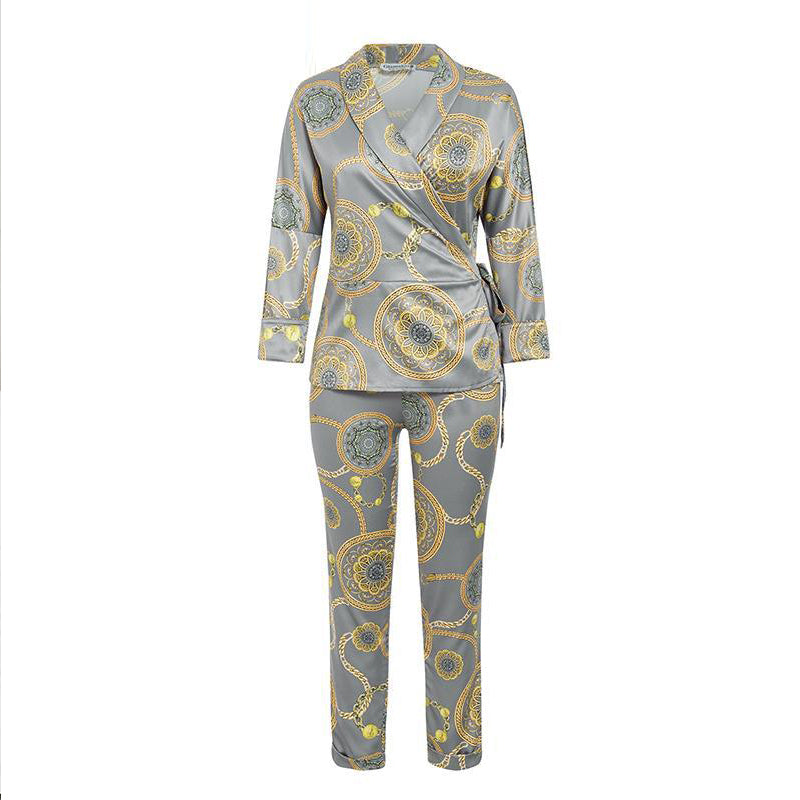 Printed lace suit  - two-piece women's suit