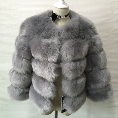 S-3XL Mink Coats  - Women Winter New Fashion FAUX Fur Coat  - Elegant Thick Warm Outerwear  - Fake Fur Jacket Chaquetas Mujer