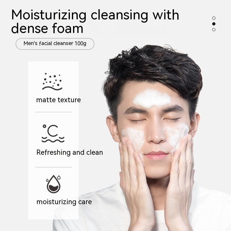 Men's Facial Cleanser Hydrating Mild Non-irritating Deep Cleansing