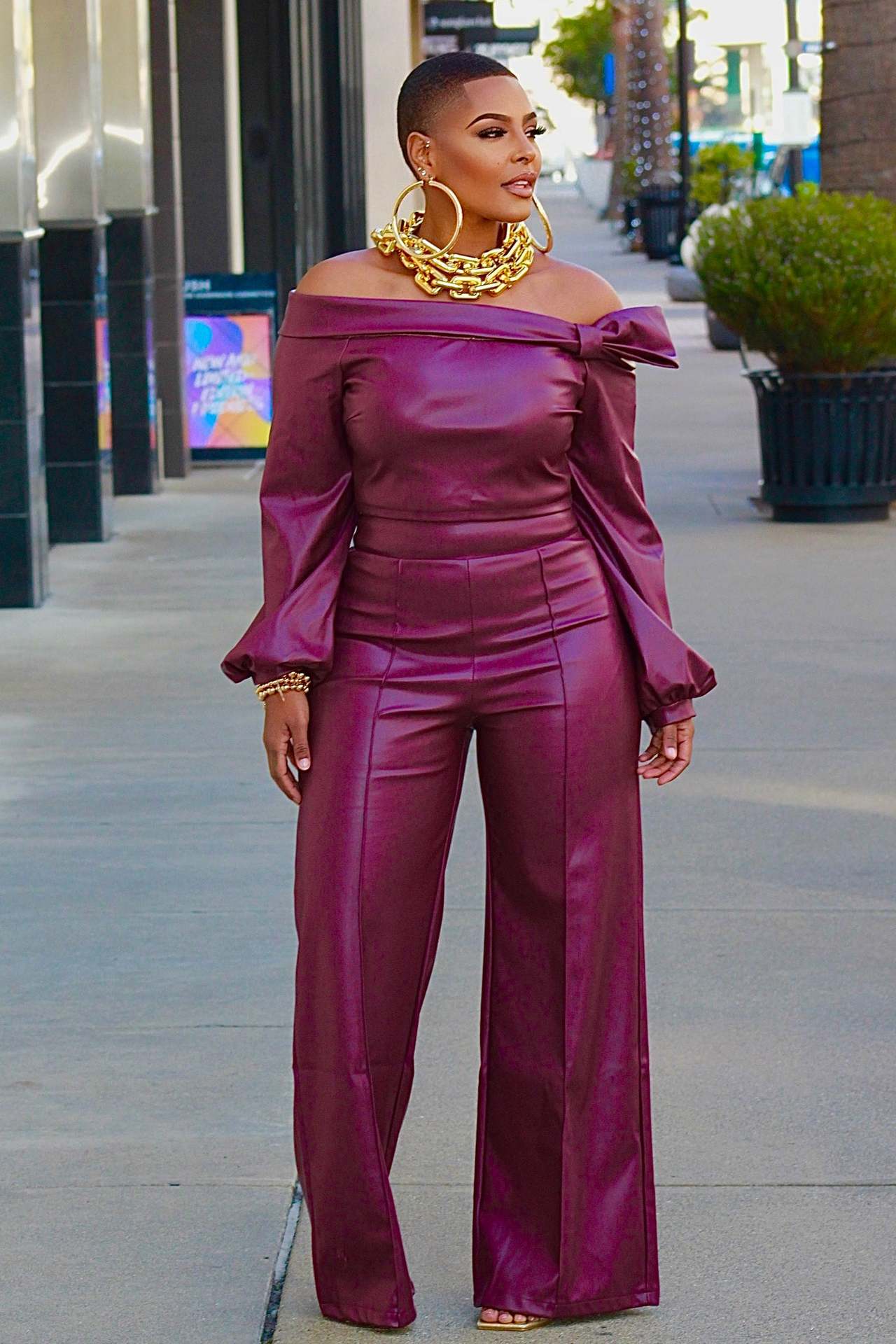 Personality Fashion Leather Suit  - Women