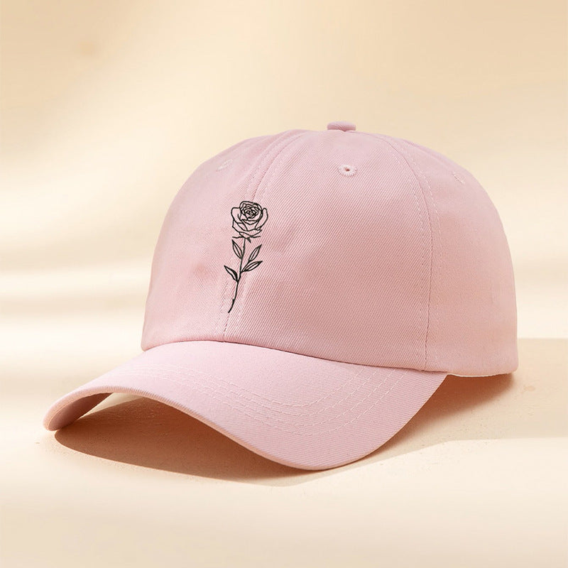 Men's And Women's Casual Simple Rose Washed Baseball Cap