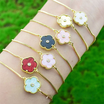 Adjustable Personalized Bracelet Colorful Pentas Flowers