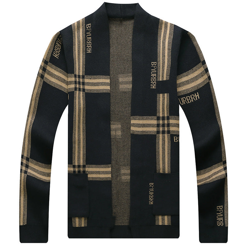 Men's Trendy Versatile Long-sleeve Knitted Sweater