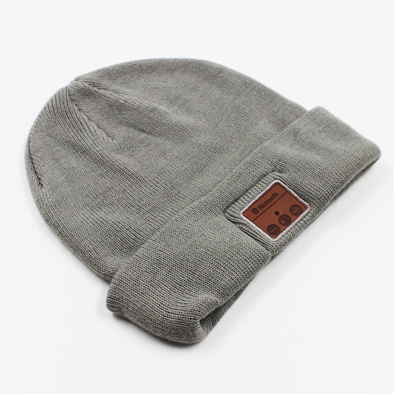 Bluetooth 50 Knitted Hat Simple Solid-Color Hip-Hop Style