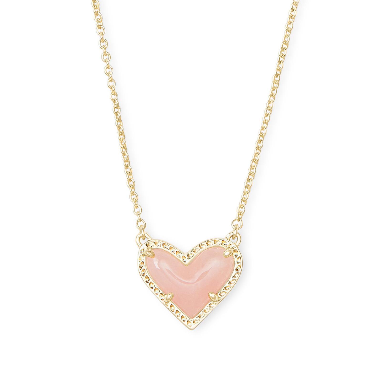 Heart-shaped Necklace Adjustable Peach Heart Natural Stone Clavicle Chain Love Necklace For Women Valentine's Day