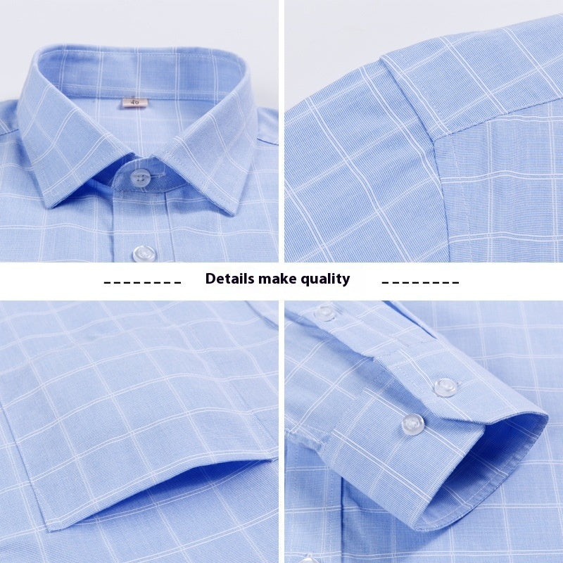 Shirt Men's Long Sleeve Spring And Autumn Middle-aged Loose Casual Men's Shirt