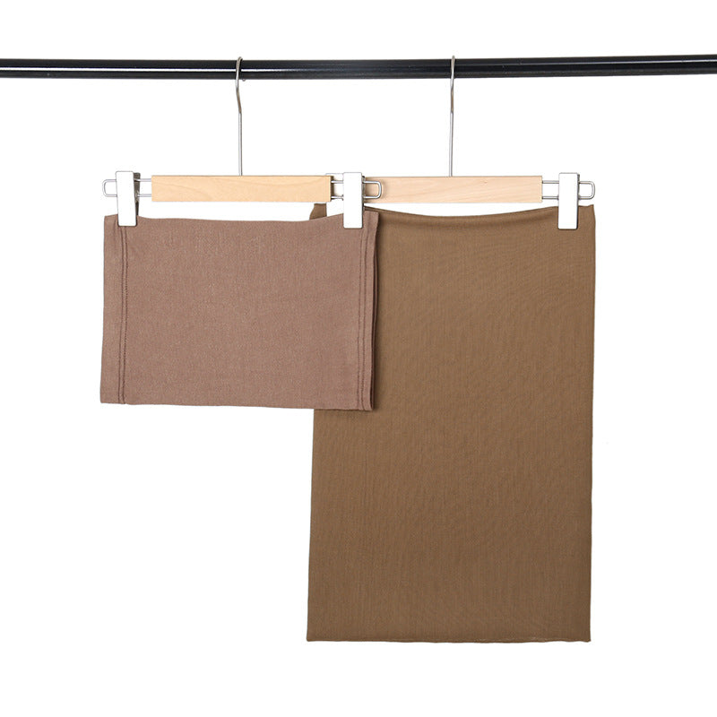 New Wide-brimmed Modal Monochrome Simple Ethnic Headscarf For Women