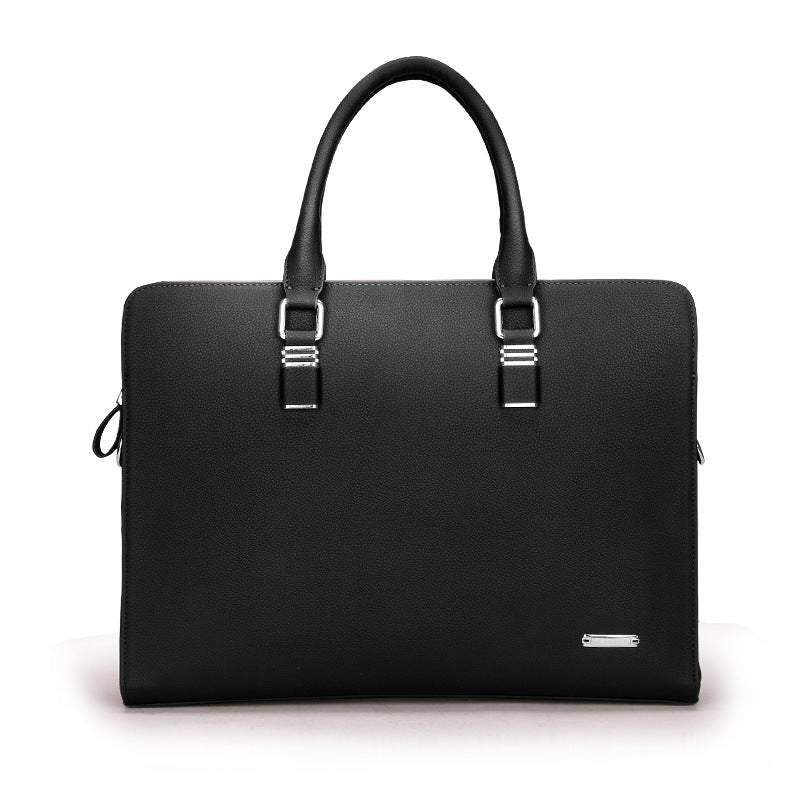 Leather business men's handbag