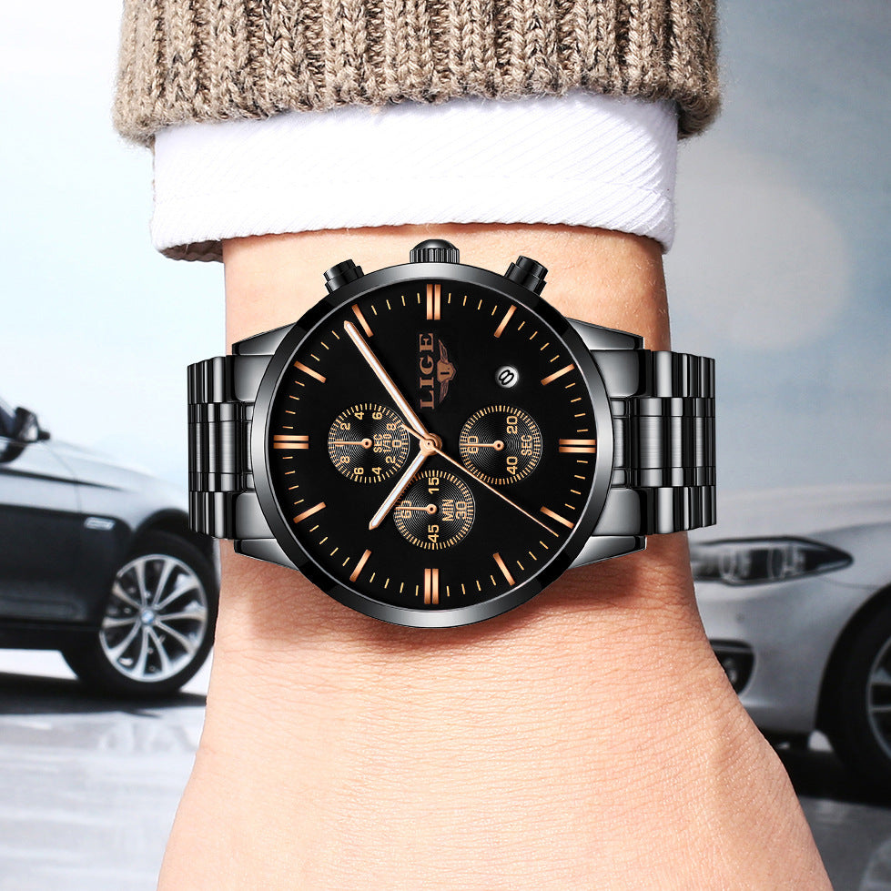 Multifunctional business quartz watch