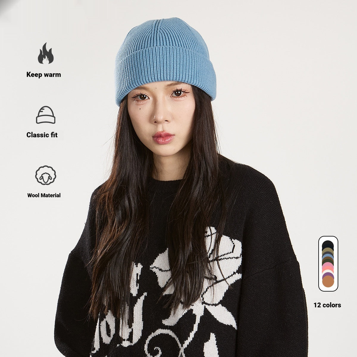 3A Antibacterial Thermal Knitted Beanie For Fall And Winter Outdoor Wear