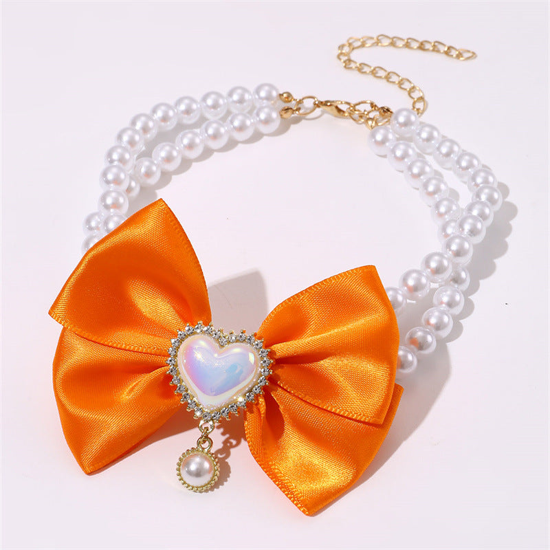 Cute Heart Shape Princess Style Pet Necklace