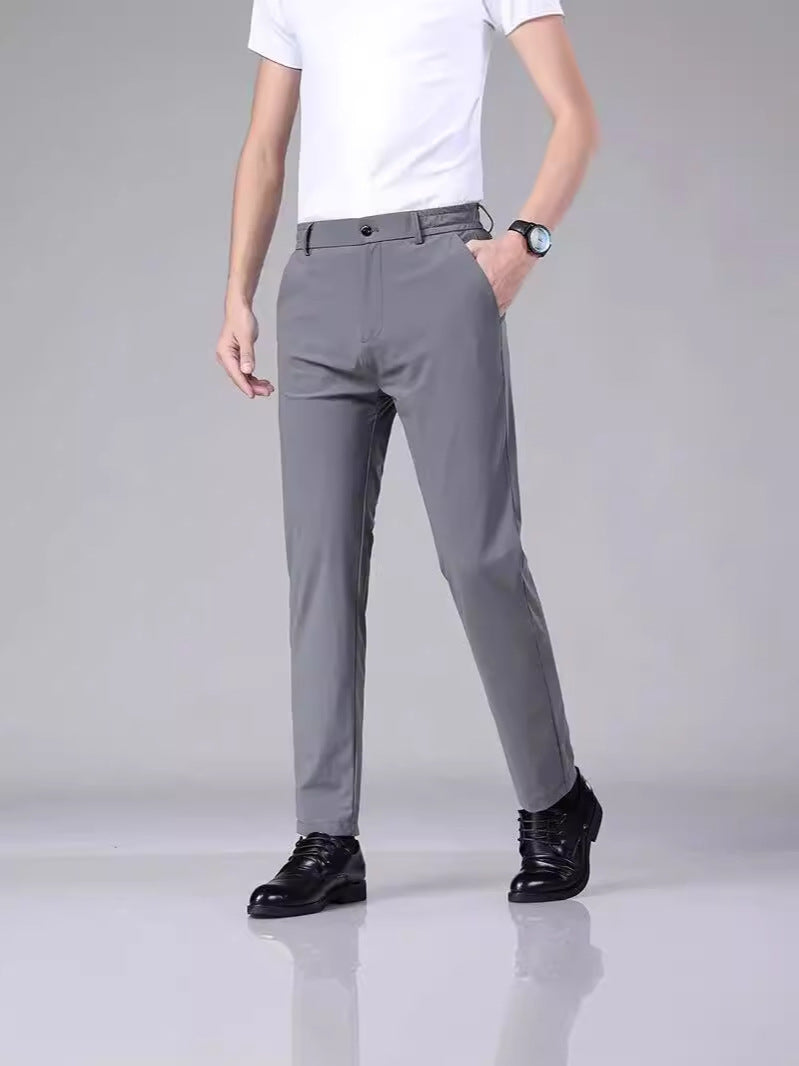 Casual Pants Men's Thin Business Stretch-fit Pants