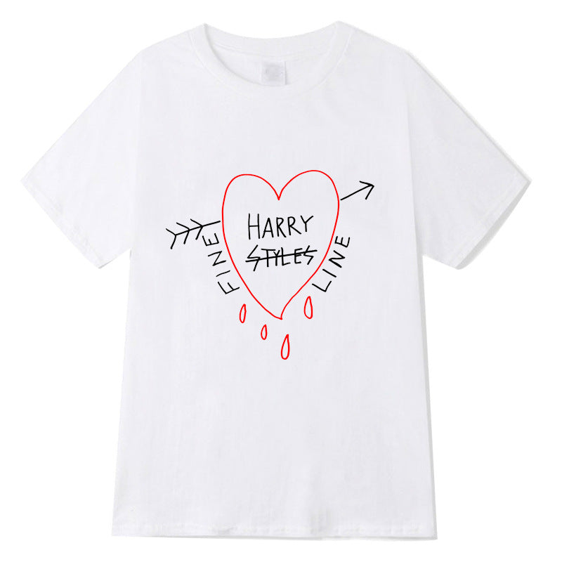 Harry Styles Fine Line Korean T Shirt -Women Fashion Tops -Shirts Short Sleeve Round Neck -T-Shirts Leisure Top Tee Casual Ladies