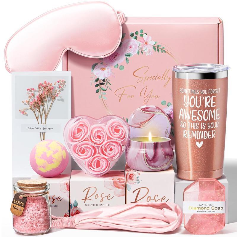 Christmas / Halloween Relax Gift Basket Women - Rose Cash Gift Box