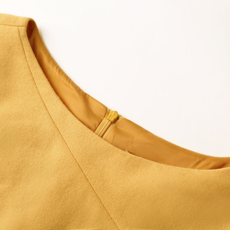 Business Dress -French Business Waist Yellow