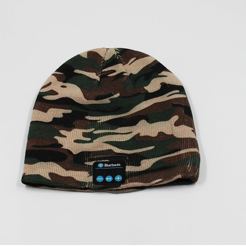Bluetooth 50 Knitted Hat Simple Solid-Color Hip-Hop Style