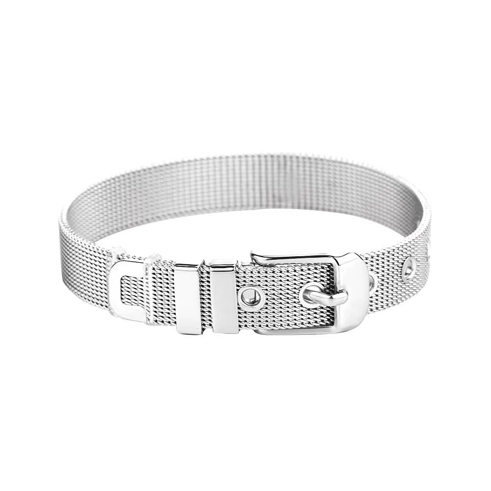Gold-plated Mesh Bracelet, Fashionable Wrist Accessory For Men And Women