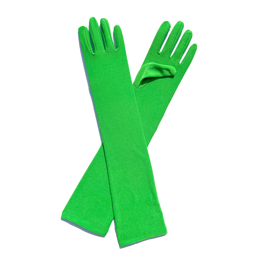 Milk Silk Stretch Holiday Party Dress-up Gloves