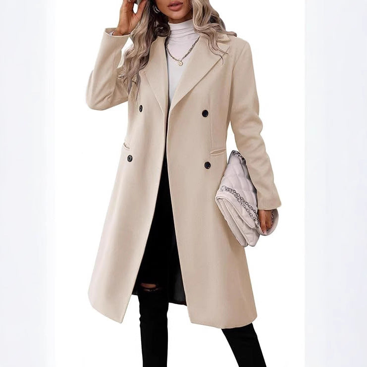 Autumn / Winter New Women's Long Woolen Coat