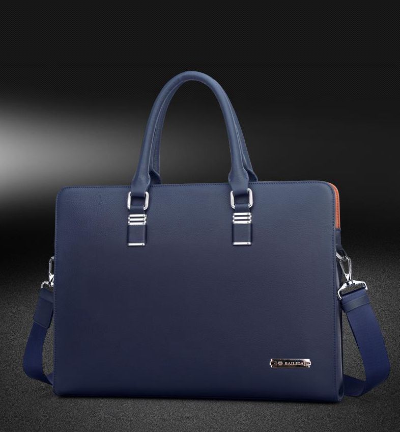 Leather business men's handbag