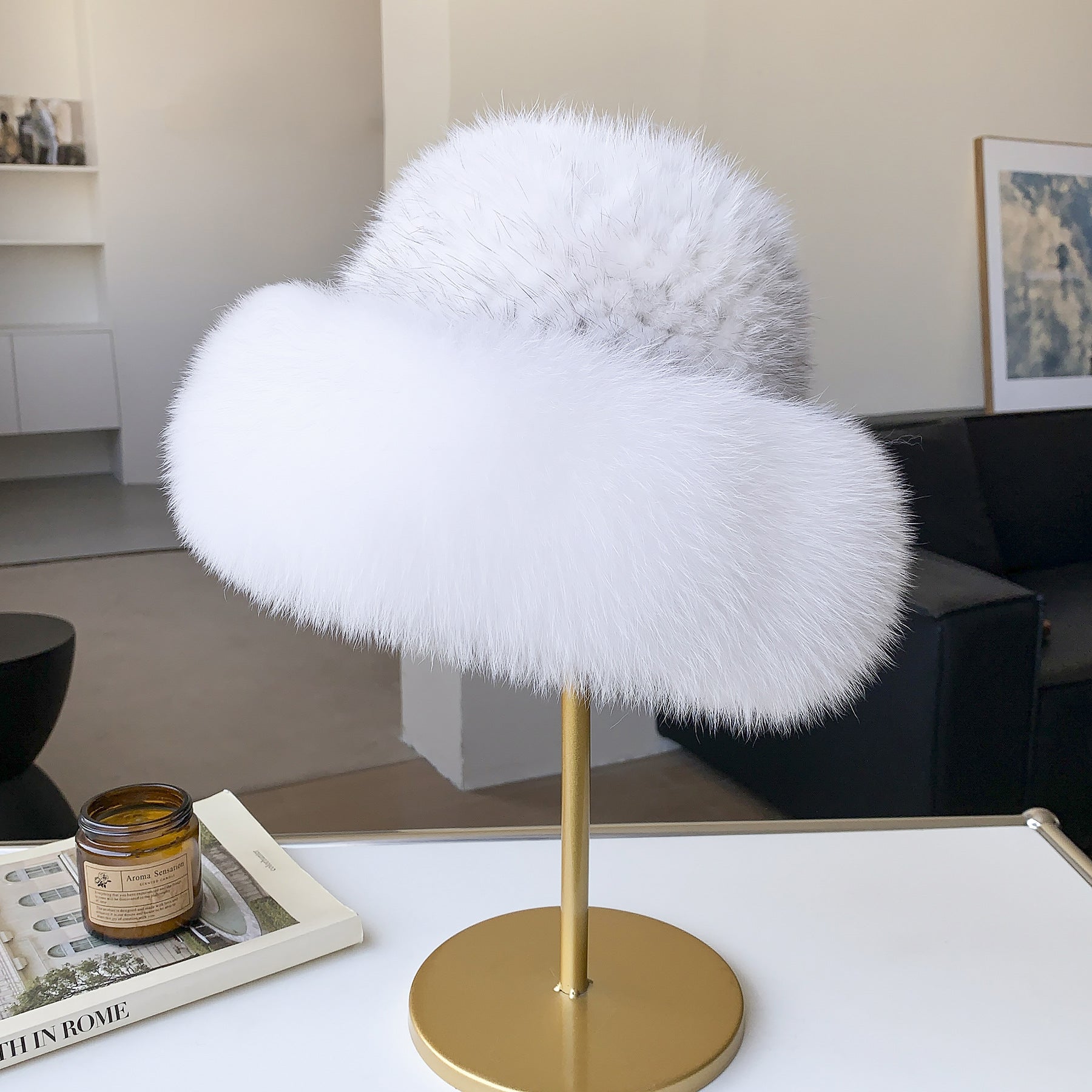 Winter Fashion Warm Bucket Hat Made From Mink Fur