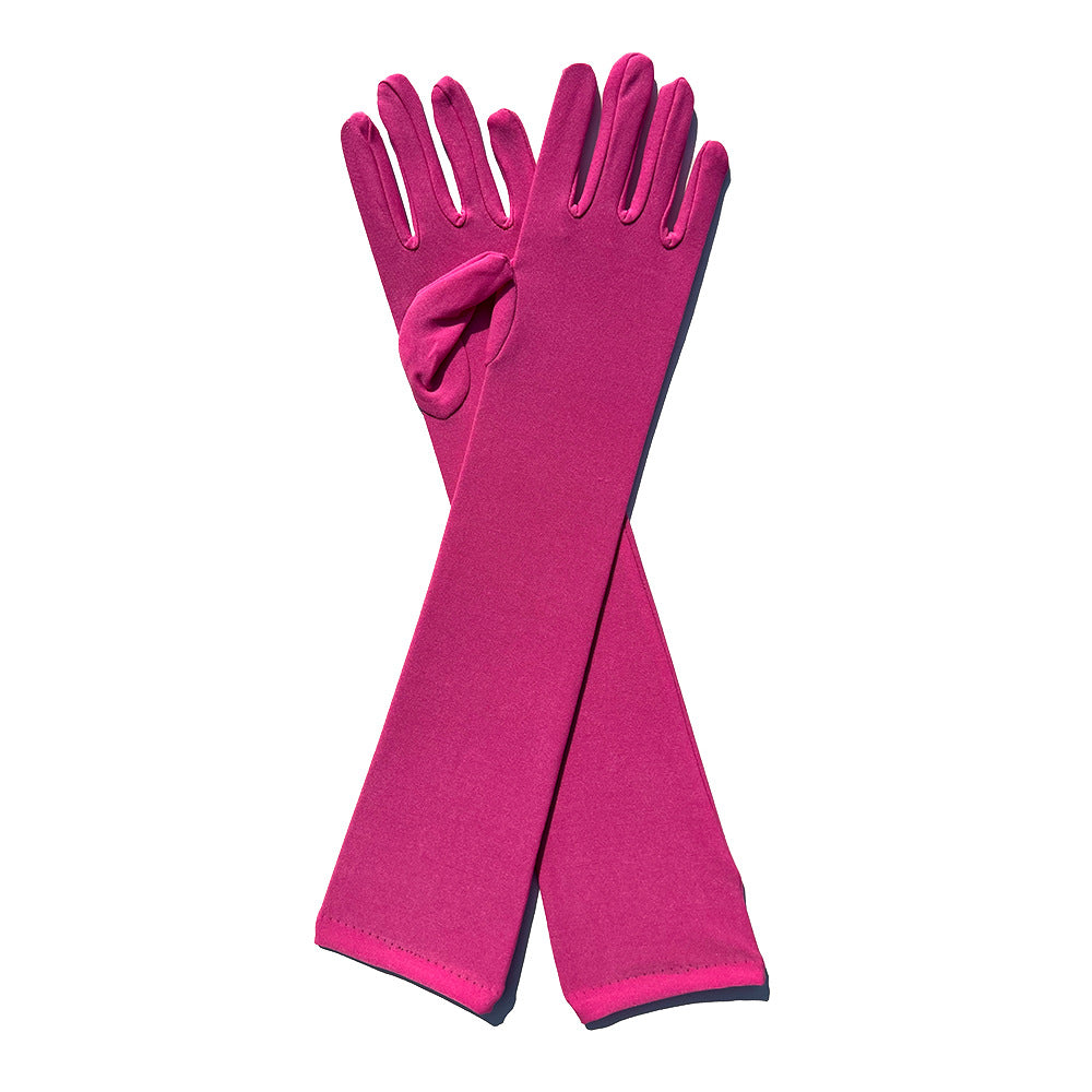 Milk Silk Stretch Holiday Party Dress-up Gloves