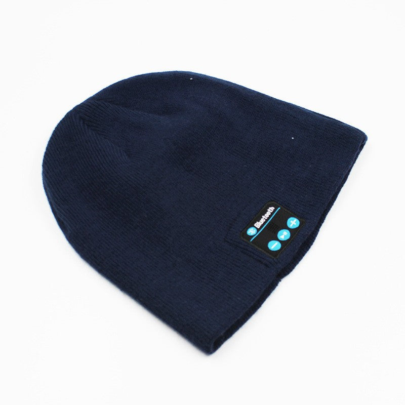 Bluetooth 50 Knitted Hat Simple Solid-Color Hip-Hop Style